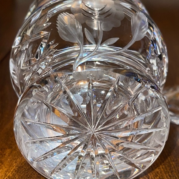 Vintage Violetta Polish Crystal Covered jam or mustard  jar - Picture 6 of 16